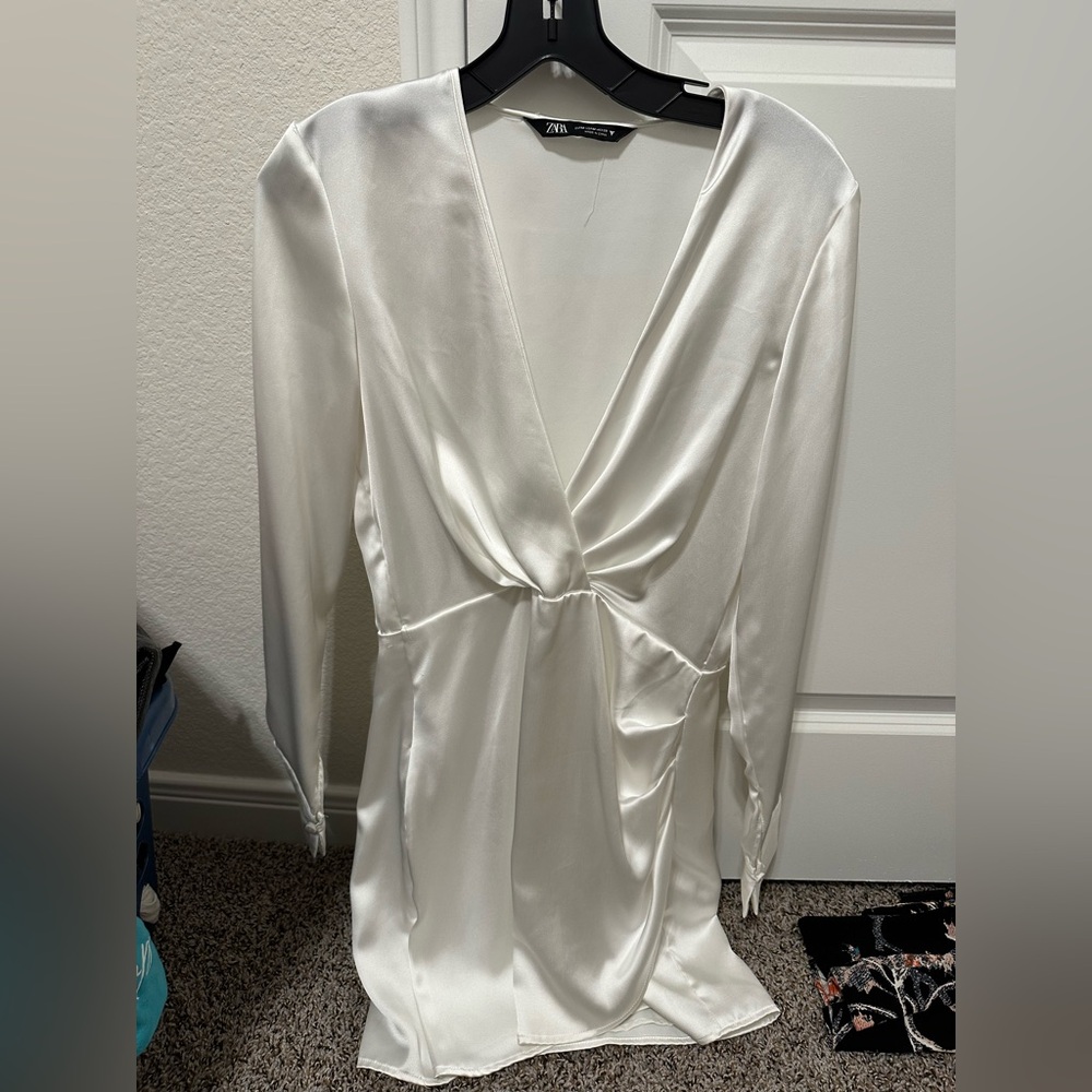 White Satin Dress